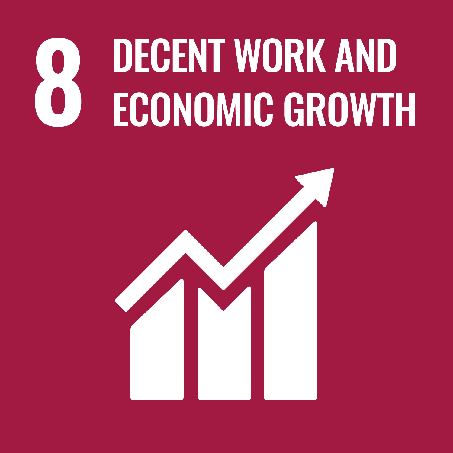SDGs 合適的工作及經濟成長-Decent Work and Economic Growth圖示