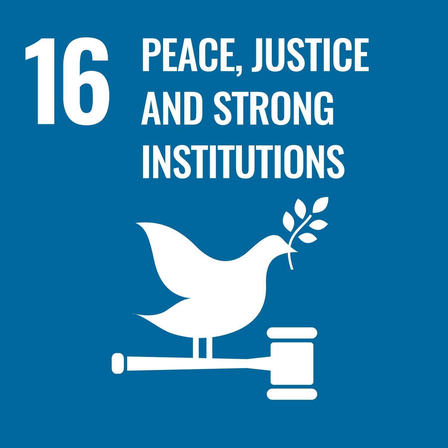 SDGs 和平、正義及健全制度-Peace, Justice and Strong Institutions圖示
